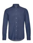 Real Indigo Slim Shirt Tops Shirts Casual Blue Michael Kors