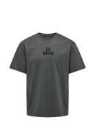 Onslilwayne Life Rlx Ss Tee Tops T-shirts Short-sleeved Grey ONLY & SO...