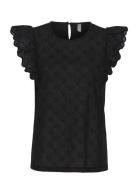 Cualice Top Tops Blouses Short-sleeved Black Culture