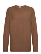 C_Faland Tops Knitwear Jumpers Brown BOSS