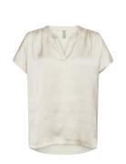 Sc-Thilde Tops T-shirts & Tops Short-sleeved Cream Soyaconcept