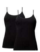 Women's Bamboo Strap Top 2-Pack Sport T-shirts & Tops Sleeveless Black...