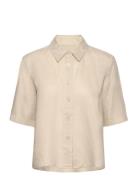 Shirt Tops Shirts Short-sleeved Beige United Colors Of Benetton