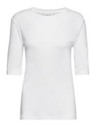 Slim Lightweight Ss T-Shirt Tops T-shirts & Tops Short-sleeved White G...