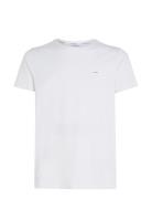Stretch Slim Fit T-Shirt Tops T-shirts Short-sleeved White Calvin Klei...