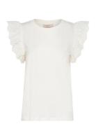 Fqazing-Tee Tops T-shirts & Tops Short-sleeved Cream FREE/QUENT
