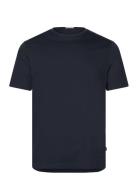 Mercerized Cotton Tee S/S Tops T-shirts Short-sleeved Navy Lindbergh B...