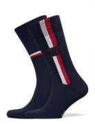Th Men Sock 2P Iconic Stripe Underwear Socks Regular Socks Blue Tommy ...