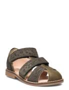 Macey Closed Toe Shoes Summer Shoes Sandals Green Wheat