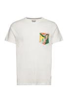 Tee Tops T-shirts Short-sleeved White Blend