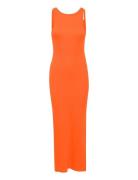 Drewgz Sl Reversible Long Dress Maksimekko Juhlamekko Orange Gestuz