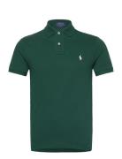 Slim Fit Mesh Polo Shirt Tops Polos Short-sleeved Green Polo Ralph Lau...
