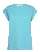 Cc Heart Basic T-Shirt Tops T-shirts & Tops Short-sleeved Blue Coster ...