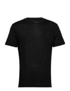 Wool/Tencel Short Sleve Top Tops T-shirts Short-sleeved Black Panos Em...