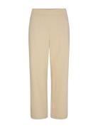 Sc-Siham Bottoms Trousers Straight Leg Beige Soyaconcept