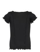 Cotton T-Shirt Tops T-shirts Short-sleeved Black Rosemunde Kids