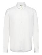 Sdenea Allan Ls Tops Shirts Casual White Solid