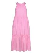 Aleska Textured Dress Polvipituinen Mekko Pink French Connection