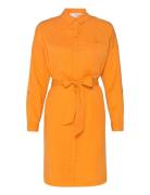 Slfkikki-Tonia Ls Short Dress B Polvipituinen Mekko Orange Selected Fe...