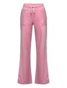 Tonal Wide Leg Jogger Bottoms Sweatpants Pink Juicy Couture