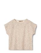 T-Shirt S/S Bette Tops T-shirts Short-sleeved Multi/patterned Wheat