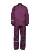 Basic Thermal Set -Solid Outerwear Thermo Outerwear Thermo Sets Purple...