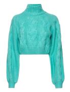 Pullover Tops Knitwear Turtleneck Blue Barbara Kristoffersen By Rosemu...