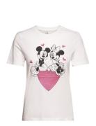 Onlmickey Life Reg S/S Valentine Top Jrs Tops T-shirts & Tops Short-sl...