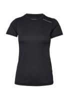 Jacquard Tee Sport T-shirts & Tops Short-sleeved Black Röhnisch