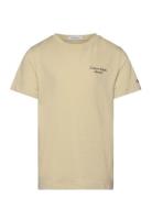 Ckj Stack Logo T-Shirt Tops T-shirts Short-sleeved Yellow Calvin Klein