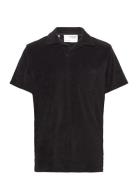 Slhrelax-Terry Ss Resort Polo Ex Tops Polos Short-sleeved Black Select...