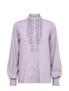 Sc-Abbey Tops Shirts Long-sleeved Purple Soyaconcept
