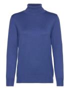Pullover-Knit Light Tops Knitwear Turtleneck Blue Brandtex