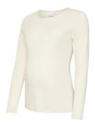Mlalika Ls Jrs Top Tops T-shirts & Tops Long-sleeved Cream Mamalicious