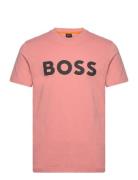 Thinking 1 Tops T-shirts Short-sleeved Pink BOSS