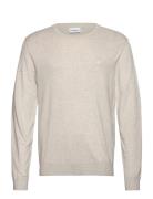 Melange Round Neck Knit Tops Knitwear Round Necks Cream Lindbergh