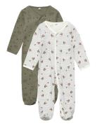 Nightsuit W/F -Buttons 2-Pack Pyjama Sie Jumpsuit Haalari Multi/patter...