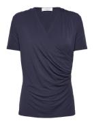 Rwbiarritz Ss Waterfall T-Shirt Tops T-shirts & Tops Short-sleeved Nav...