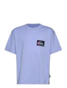 Back Flash Ss Youth Tops T-shirts Short-sleeved Purple Quiksilver