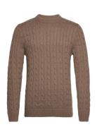 Slhryan Structure Crew Neck Tops Knitwear Round Necks Brown Selected H...