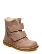 Boots - Flat - With Velcro Talvikengät Tarroilla Brown ANGULUS