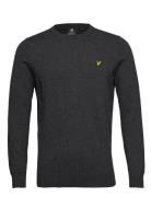 Cotton Merino Crew Jumper Tops Knitwear Round Necks Grey Lyle & Scott