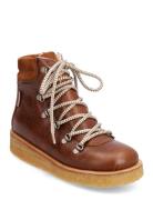 Boots - Flat Nauhalliset Talvikengät Brown ANGULUS