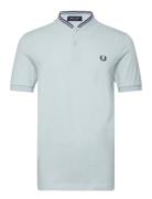 Bomber Collar Pique Tops Polos Short-sleeved Blue Fred Perry