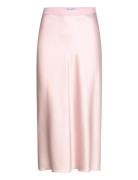 Hana Satin Silk Skirt Designers Knee-length & Midi Pink Ahlvar Gallery