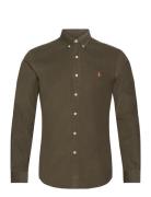 Slim Fit Corduroy Shirt Tops Shirts Casual Khaki Green Polo Ralph Laur...