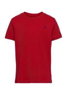 Cotton Jersey Crewneck Tee Tops T-shirts Short-sleeved Red Ralph Laure...