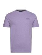 Essential Logo Emb Tee Tops T-shirts Short-sleeved Purple Superdry
