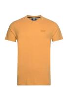 Essential Logo Emb Tee Tops T-shirts Short-sleeved Yellow Superdry
