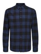 Onsgudmund Ls Checked Shirt Noos Tops Shirts Casual Blue ONLY & SONS